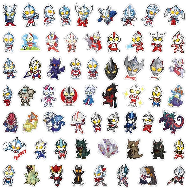 120Pcs No Repeat Cartoon Anime Ultraman Children'S Waterproof Diy Stickers
