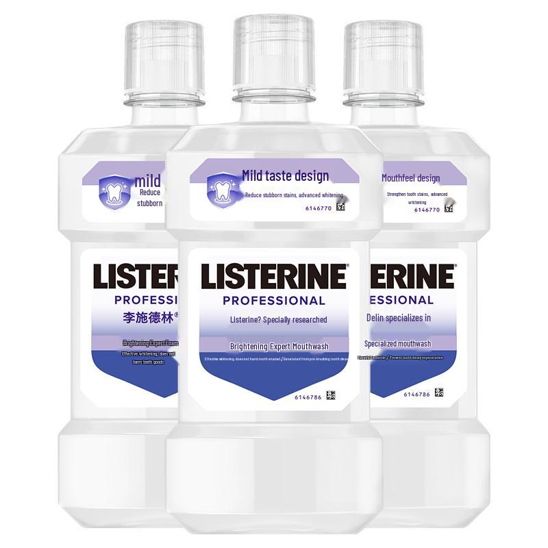 Listerine Advanced Whitening Lemon Fresh Mouthwash 3x500mL