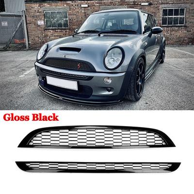 2-teiliges Frontgitter, oberer und unterer Kühlergrill, Wabengitter-Kühlergrill-Abdeckung, kompatibel mit Mini One & Cooper R50 R52 R53 51137026202 51137133847