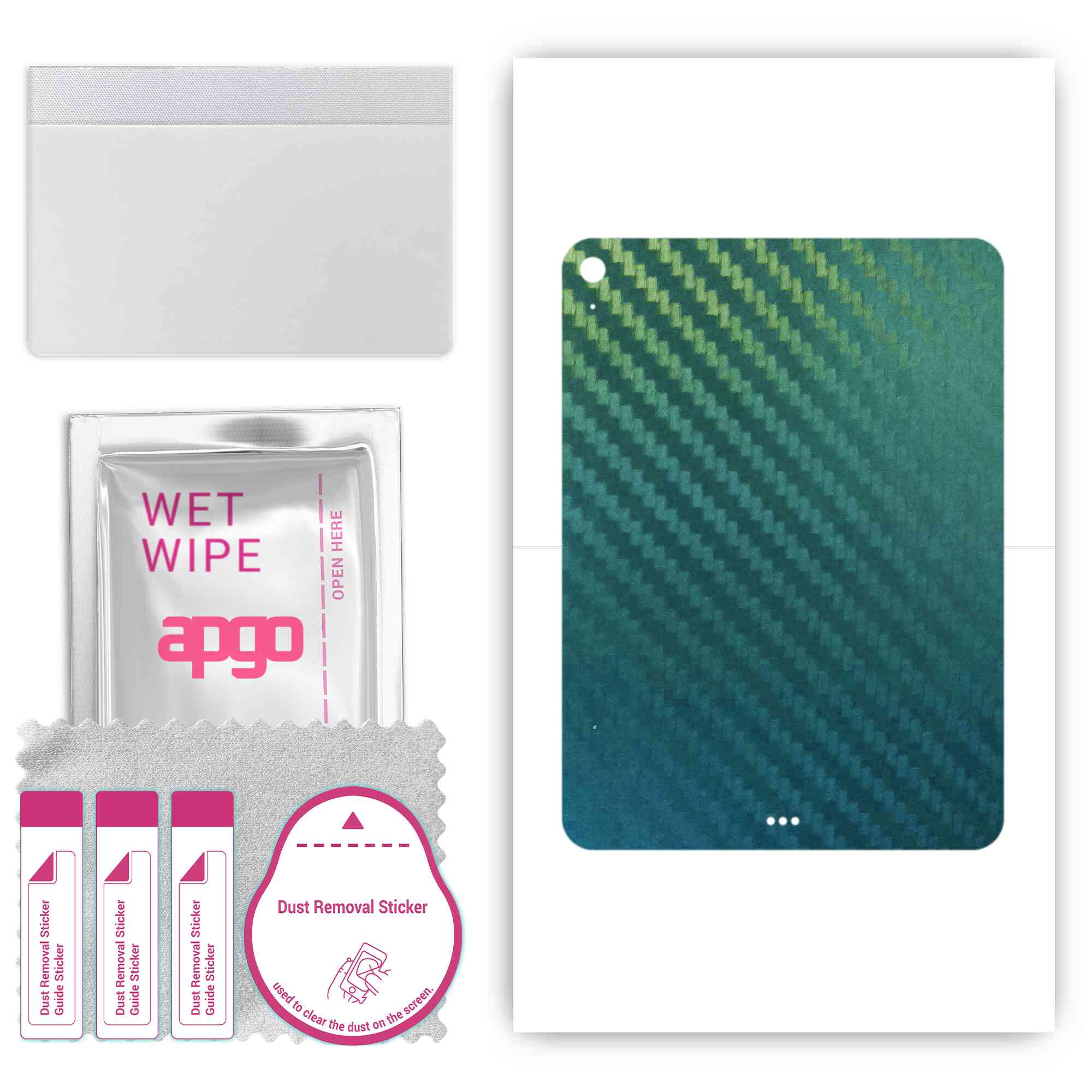 

apgo Захисна наклейка для задньої панелі, сумісна з Apple iPad Air (2020), Пакетна плівка, фольга, вініл - візерунок карбоновий хамелеон CAKA1