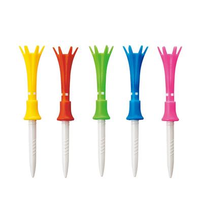 DAIYA GOLF Tee de Golf Tomahawk Tee Tee Largo Altura de tee B tipo (5 piezas) 40~50mm TE-510B (color de la taza)