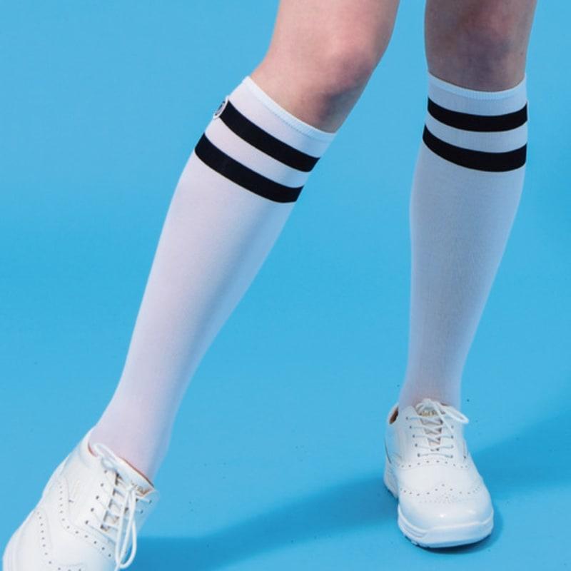 

DOYOUKNOWMC 25SS Гольфы до колена функциональные белые с защитой от УФ-лучей в полоску white