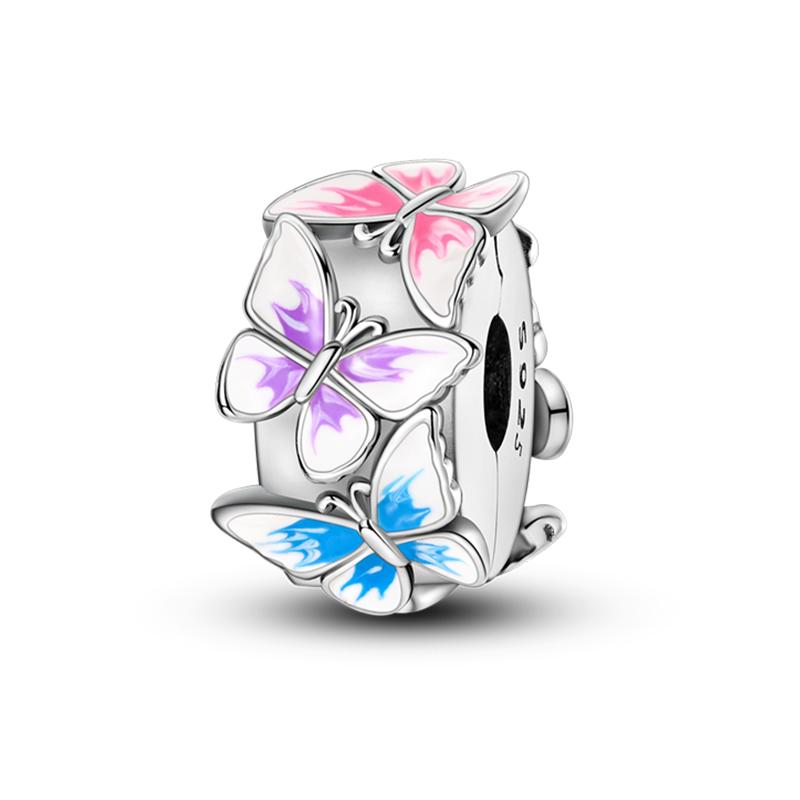 Copper Craft Plum Blossoms Azaleas Sunflowers Cherry Blossoms Sparkling Zircon Beads Charms Birthday Diy Exquisite Jewelry