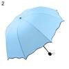 Lovely Women Lotus Leaves Anti UV Dome Parasol Outdoor Sun/Rain Folding Umbrella