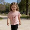 Girls Ruffled Bow Short Sleeve T Shirt Summer Cotton Princess Top