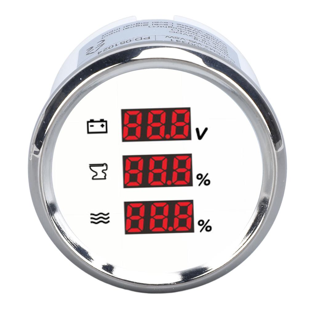 52mm Digital Voltage Sewage Water Level Gauge Waterproof Red Backlight Secure Connection Sewage Water Level Voltmeter