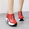 Black Women Sneakers with Platform Wedge Sneakers Women Shoe Casual Lady Vulcanized Shoes White Height Increase Shoes Women