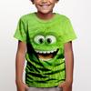3D Pattern Animal Print Children's T-shirt Short Sleeved Summer Sports Fashion Street Casual Top