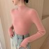 Women's Angora Red Slim-Fit Cashmere Sweater: New Autumn/Winter Style, Thickened Half-High Collar.