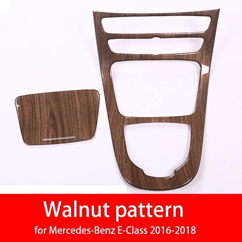 7 Styles for Mercedes Benz E Class W213 CLS 2016-2021 Car Center Console Gear Panel Frame Cover Trim Stickers Car Accessories