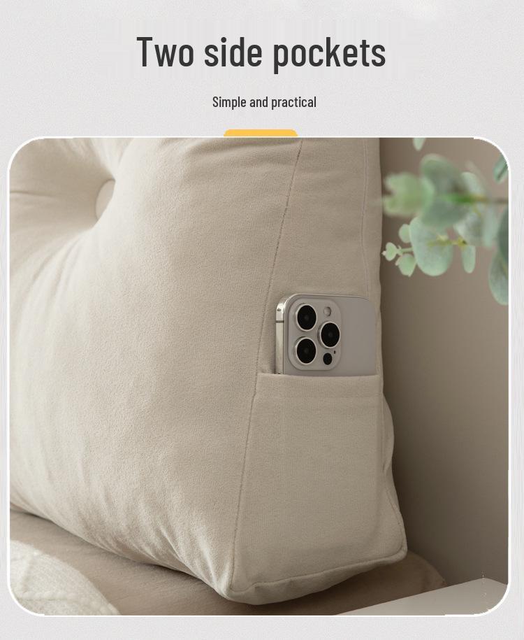 Dreieckiges Kopfteilkissen für Bett und Studentenwohnheim - Weiche Tatami-Rückenlehne