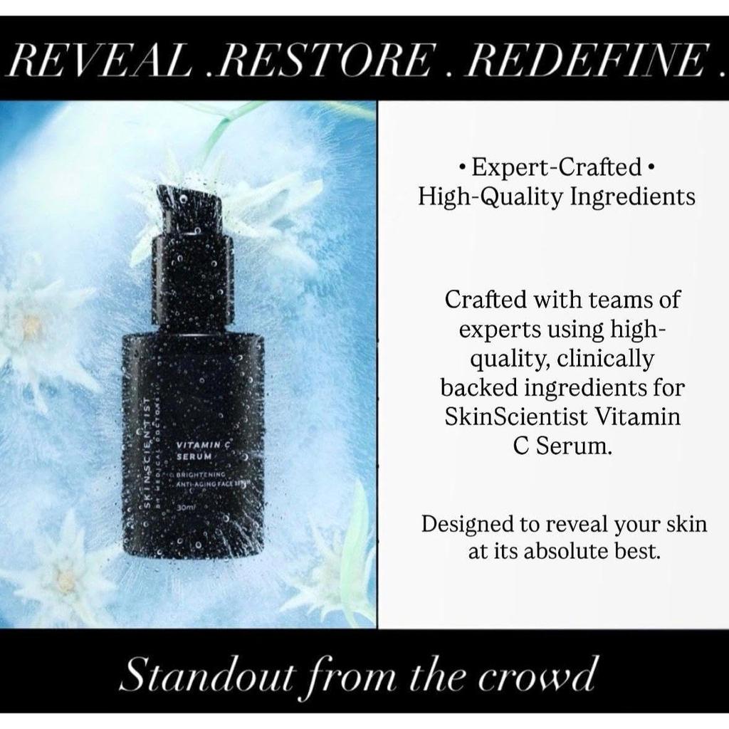 Vitamin C Face Serum 30ml for Glowing Skin | Brightening Face Serum | Helps Improve Dark Spots, Pigmentation, Fine Lines