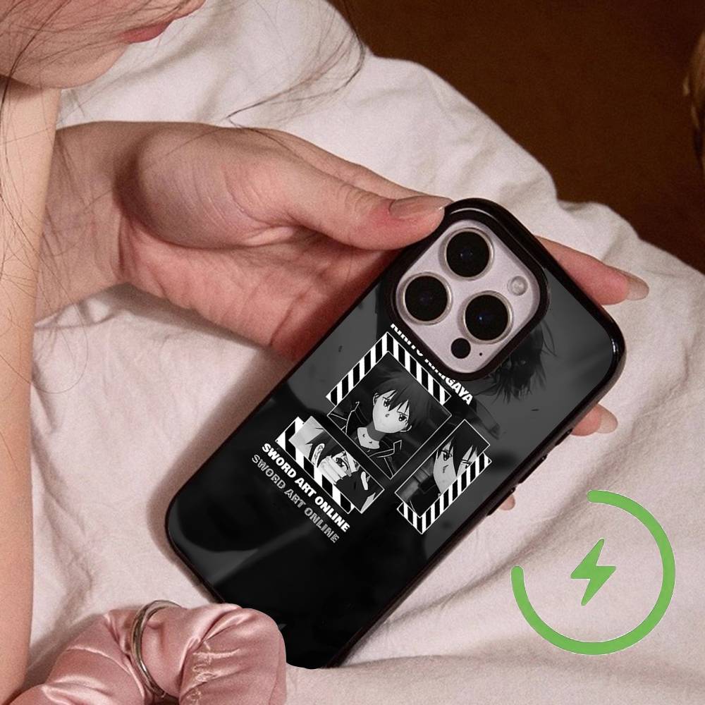 

S-Sword Art O-Online SAO Kirigaya For Magsafe Wireless Charge Magnetic Phone Case For IPhone 17 16 14 13 12 11 15 Pro Max Plus iPhone 17