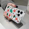 Cartoon Christmas Santa Claus Elk Pattern Case for iPhone 16 15 14 Pro Max 13 12 Mini 11 Pro Max Xr Xs Max 8 7 Shockproof Clear Soft Silicone Cover
