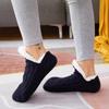 Men Women Soft Fleece Socks Thicken Winter Warm Solid Color Boot Socks Unisex Elastic Non Slip Indoor Floor Socks Slipper