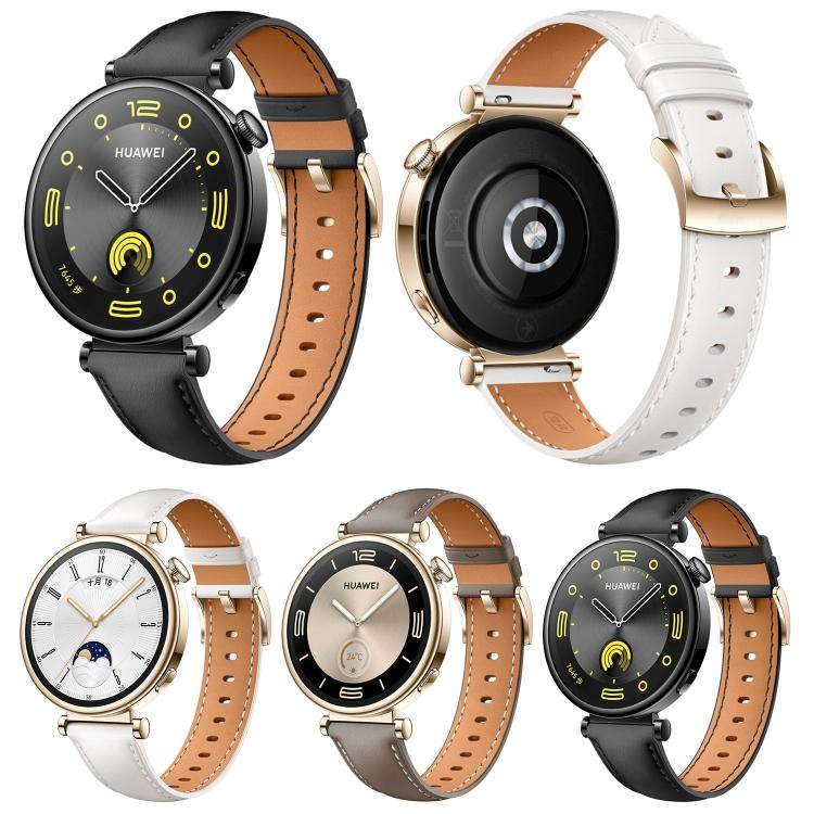 

Ремешок для часов из натуральной кожи 18 мм For Huawei Watch GT 4 белый