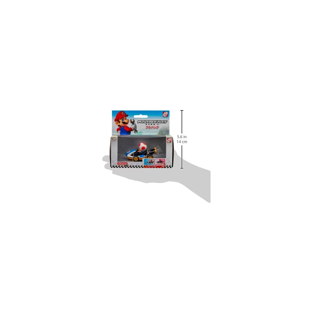 Kyosho Mario Kart Pullback Toad Toy Vehicle TV015K 1:64 Scale Collectible Car