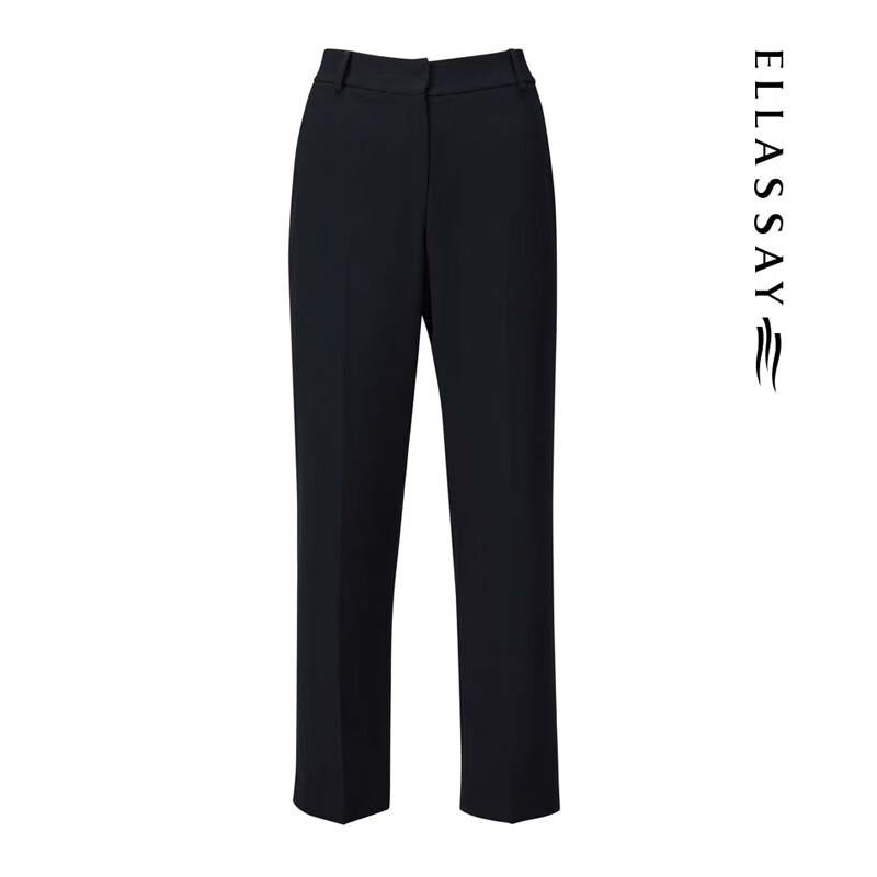 ELLASSAY Women's Simple Straight-Leg Ankle Pants