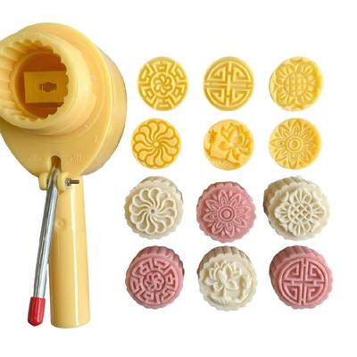 Flower Pattern Moon Cake Maker Mold MidAutumn Pastries Tool Cookie Dessert Cutter Hand Pressure Moon Cake Mold