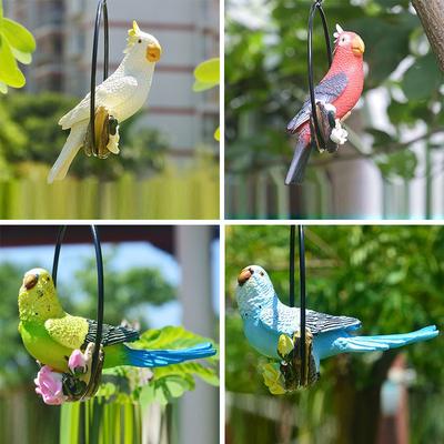 Garden Decoration Simulation Parrot Fairy Garden Miniature Sculpture Resin Crafts Outdoor Animal Decoration Wedding Prop Gift
