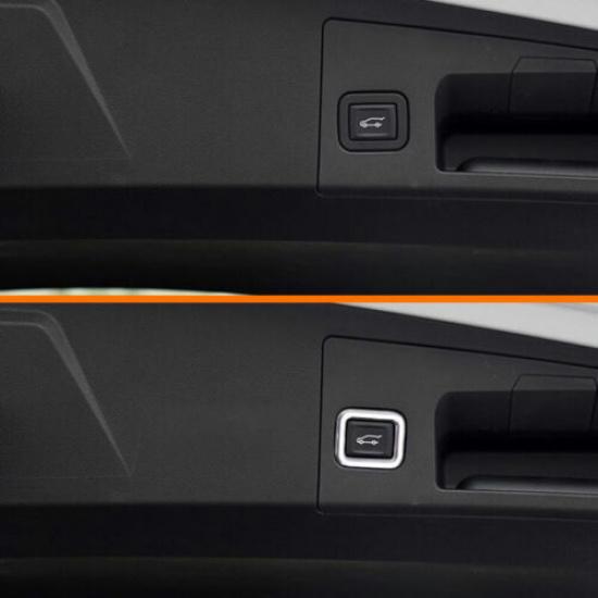 Matte Silver Back Door Tailgate Switch ABS For Cadillac XT5 2016- Cover Trim