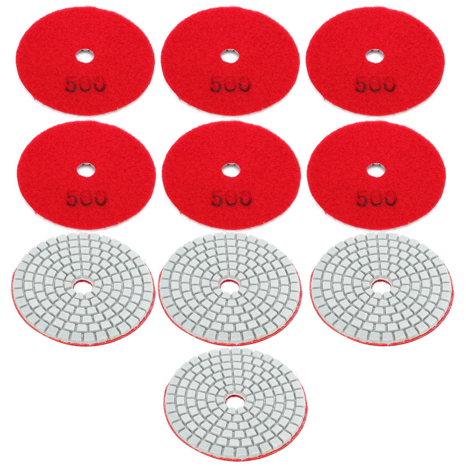 

10 шт. 3-дюймовые шлифовальные диски, полировальные алмазные насадки для мрамора, бетона, камней, 500 ячеек