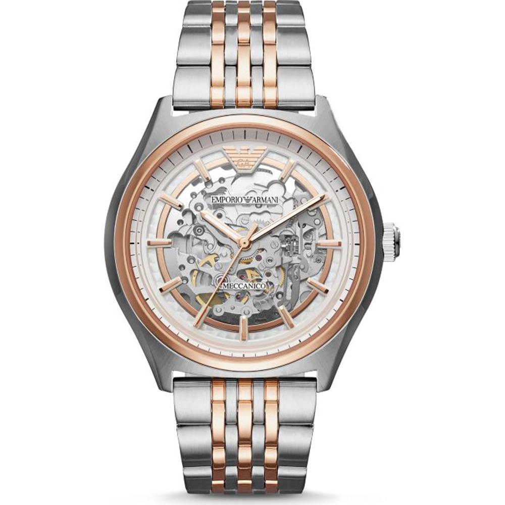 

Emporio Armani Zeta White Bicolor rose Metal Men s Mechanical Automatic AR60002 Watch белый