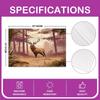 Wild Deer Placemats Set of 4 Rustic Cabin Country Lodge Table Place Mats for Kids Boys Girls Teens Adventure Placemat