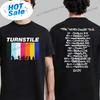 Turnstile Europe And The Uks Never Satisfied Journey 2025 Date Tshirt On The Back Can Be Worn By Both Unisex And Wounisex Black