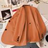 Women's Suit Spring Autumn Female Top Office Lady Blazer Loose Fit Thin Jacket Lapel Collar Coat for Work Leisure Time