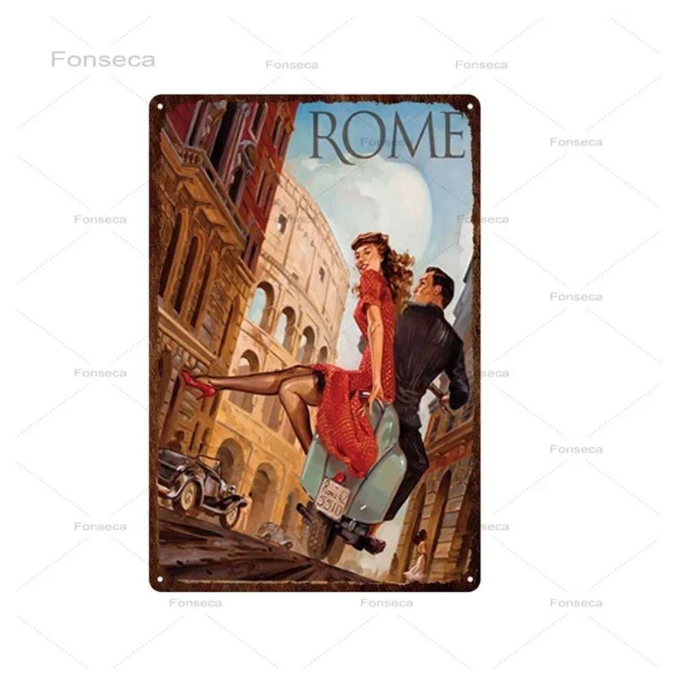 Metal Sign London Retro Wall Decor 20x30 cm