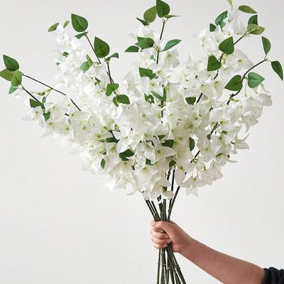 6pcs Artificial Flowers 31in Silk Bougainvillea Branches Faux Artificial Bougainvillea Floral Stems Long Plant Branches For Tall Vase Flower
