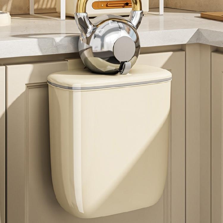 Household Waste Container Diaper Hangings Trash Bin with Lid Small Garbage Can