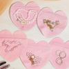 100Pcs Pink Heart-Shaped Pouches for Storing Necklaces, Earrings, And Bracelets Ideal for Weddings, Birthdays, And Valentine'S Day Presents.