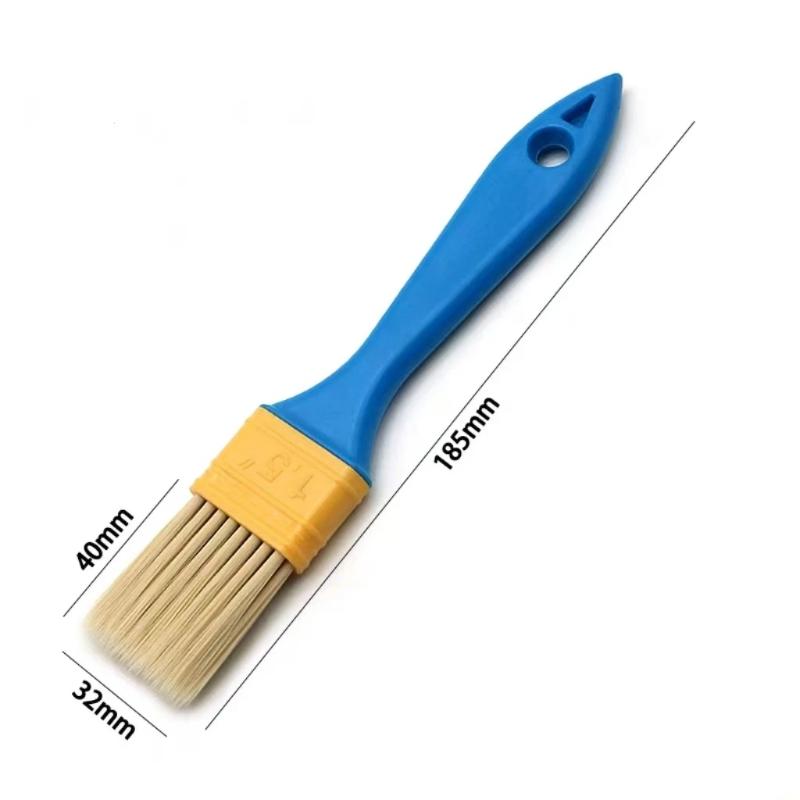5Pcs Multifunctional Paint Brushes With Handle Paint Brush For Wall And Furniture Clean Nylon Paint Barbecue Brush