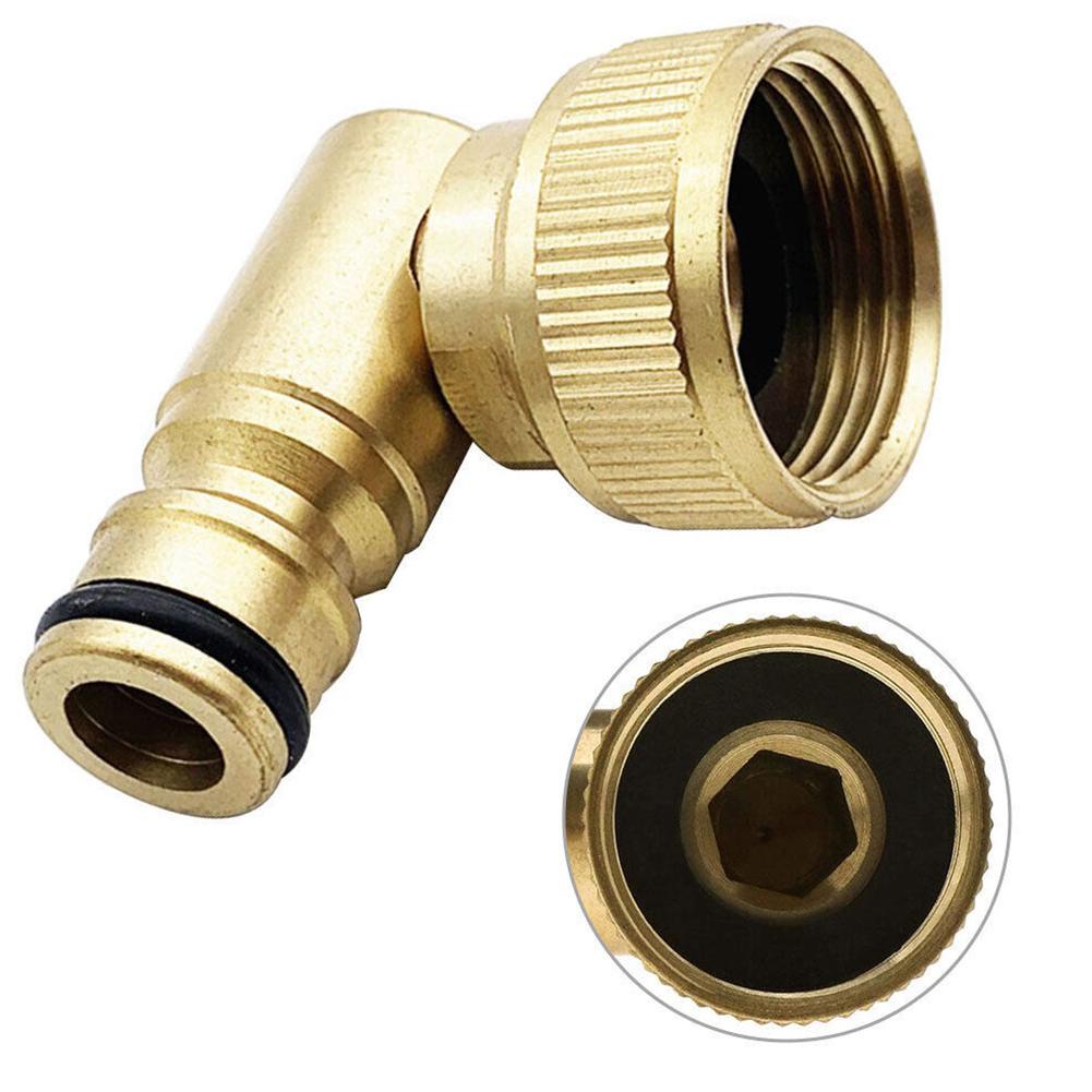 

Swivel Elbow Brass Gold 3/4 BSPF Threaded Tap Connector For Hosereels Outdoor Garden Taps Elbow Quick Connector China Mainland