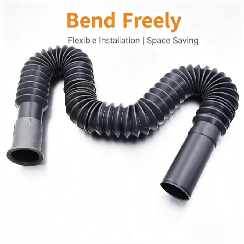 Universal Plastic Flexible Kitchen Basin Strainer Sink Extension Washbasin Drain Hose Pipe For Bathroom Kitchen Accessories