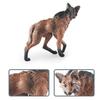 Wolf Statue Model Species Cognition Realistic Wild Animal Miniature Figurine Ornament Plastic Wolf Figurine Model Desktop Decoration Model Gift