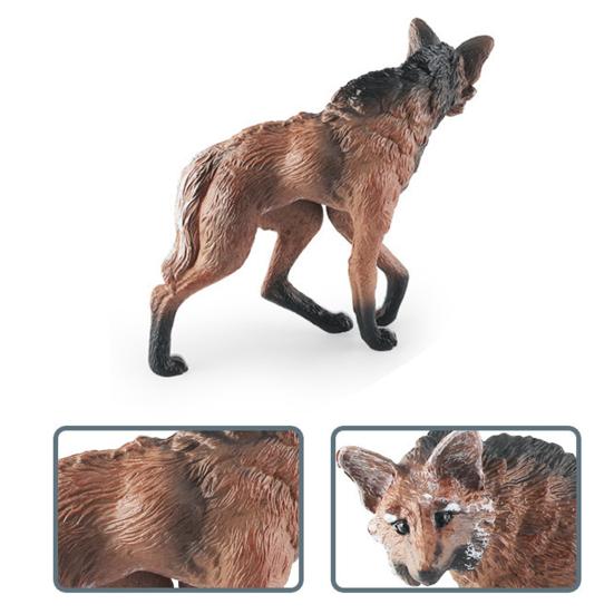 Wolf Statue Model Species Cognition Realistic Wild Animal Miniature Figurine Ornament Plastic Wolf Figurine Model Desktop Decoration Model Gift