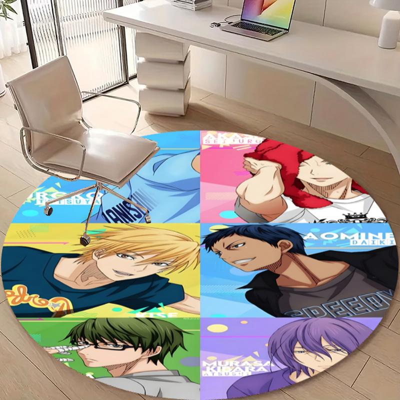 Personalized Kuroko's Basketball Round Chair Office Rug - Perfect for Mat, Office Chair & More - Ideal Gift for Birthdays and Holidays