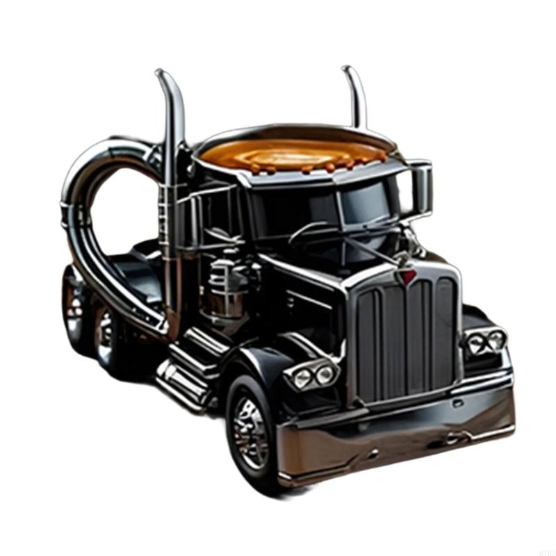 

Semi Trailer Truck Shape Resin Coffee Mug 12.34oz Decorative Cup for Kitchen and Office Use Desk Ornament 87HA чёрный