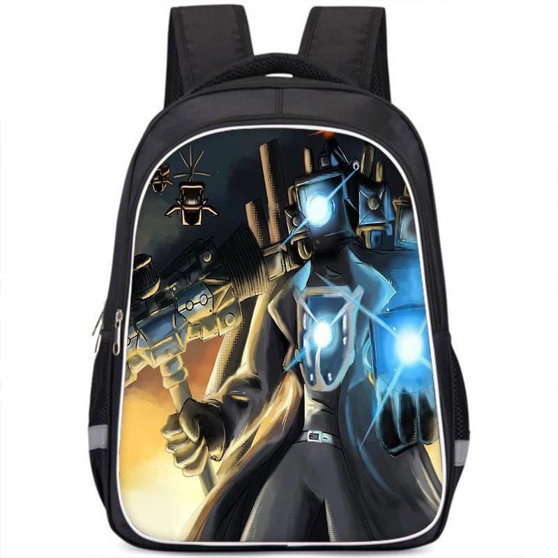 Skibiditoilet Titan Cameraman TV Man Anime Dessin Animé Sac à Dos