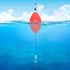 EPS Lightweight Red Oval Appearance Sea Fishing Float with Steel Wire Tackle Supplies