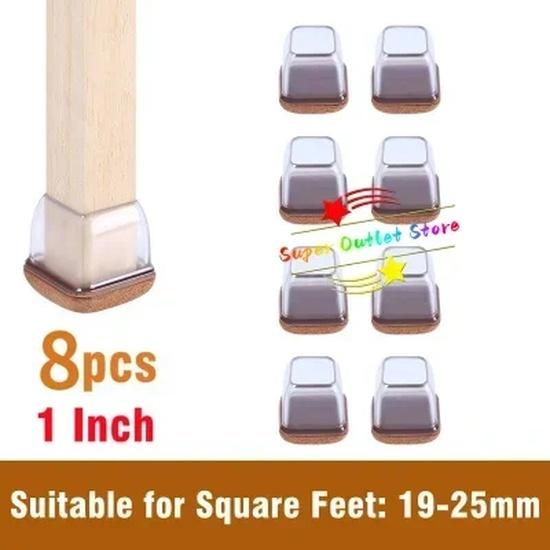 Table Chair Leg Protector Covers Thick Rubber Furniture Pads Floor Protectors Household No Scratches Reduce Noice Feet Caps Tool