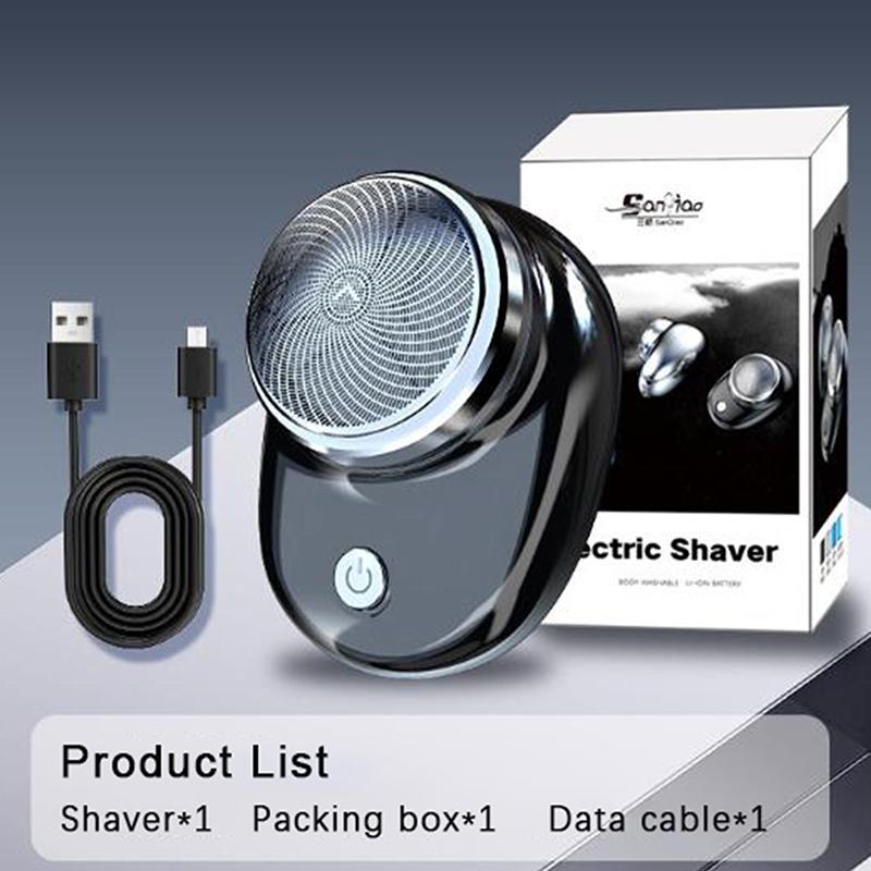 Electric Shaver Portable Razor Travel Attire Wet And Dry Men Usb Rechargeable Shaver Charging Simple Washable Father'S Day Gift