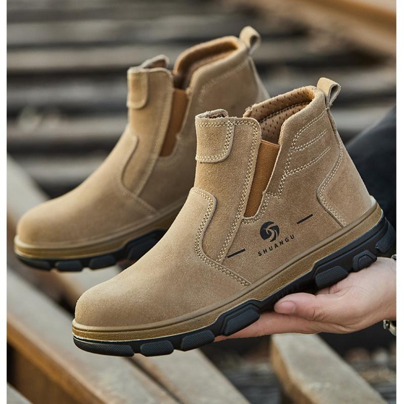 

Рабочие ботинки со стальным подноском, устойчивые к проколам, рабочая обувь для мужчин, неубиваемые рабочие ботинки, обувь для работы на открытом воздухе, защитные ботинки для мужчин 46