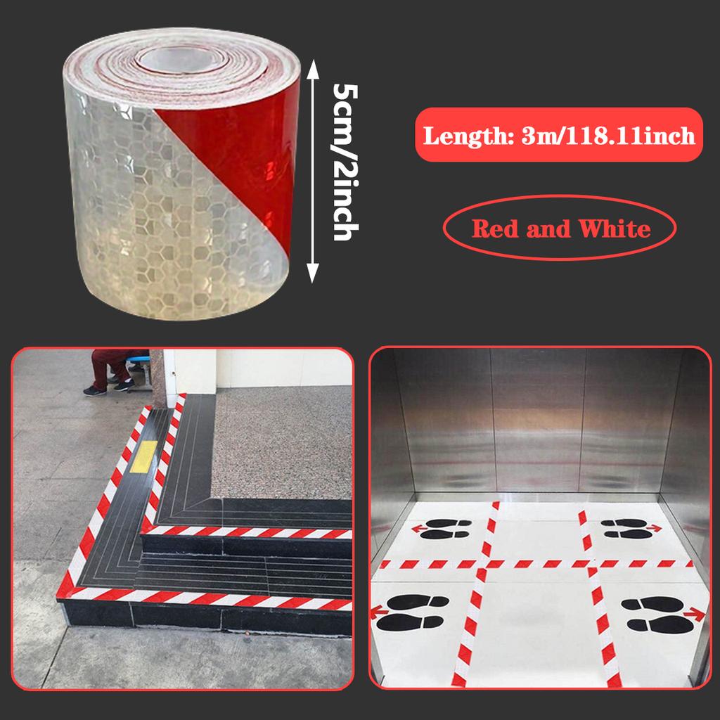 Wasserdichtes reflektierendes Twill-Klebeband, Sicherheitswarnaufkleber für den Straßenverkehr, Fahrzeugsicherheitsreflektoren