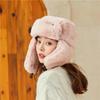 Winter Faux Fur Hat Warm Soft Rabbit Fur  Earmuffs Cute Hat Cap