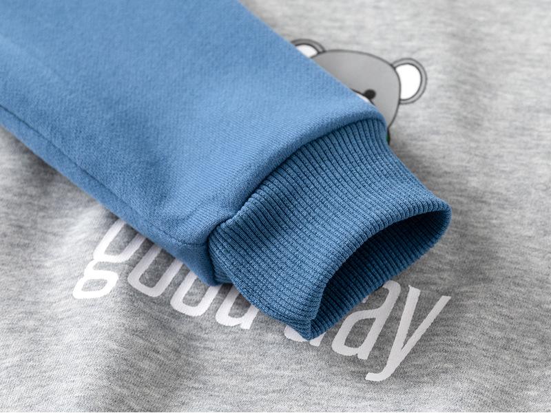 WAPYPY 2025 Boys' Cartoon Sweatshirt and Sweatpants Set - 2-Piece Kids' Outfit