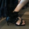 Fashion One-strap Hollowed-out Cool Boots for Women 2025 New Slim High-heeled Spring and Summer Hot Girl Style Short Boots Sandals